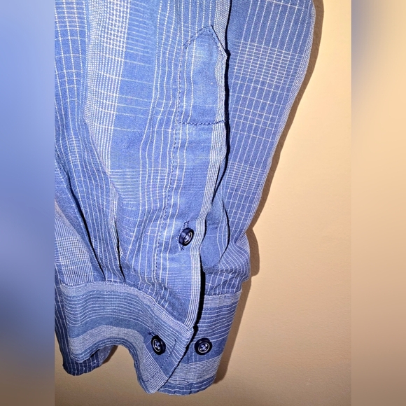 NWOT - R&R Blue Casual Checkered Men's Shirt - XL - Picture 4 of 7